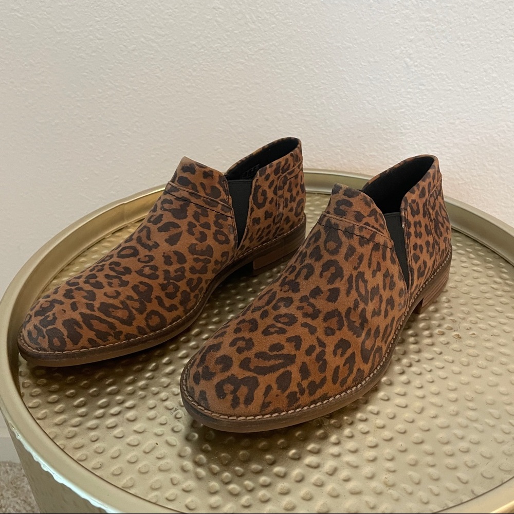 NWOT! Clarks high rise loafer in animal print. NEVER WORN!